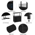 thumbnail image 3 of Wine Bar Rack Cabinet with Detachable Wine Rack and Storage, Coffee Bar with Glass Holder, Small Sideboard and Buffet Cabinet with Door, for Kitchen, Living Room, 3 of 8