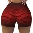 thumbnail image 2 of Haiem Red Geometric No Front Seam Biker Shorts for Women Yoga Workout Gym Bike Shorts with Tummy Control Moisture-Wicking-XX-Large, 2 of 9