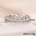 thumbnail image 5 of EOEMY Simple Women Wedding 925 Silver Filled Rings Cubic Zirconia Jewelry Size 6-10-6-Rose Gold, 5 of 8