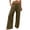 #01 Army Green 【Mix, Match & Rotate: Stock Up on Daily Colors】, variant on Women's Cotton Linen Straight Wide Leg Pants, Mid Elastic Waist Drawstring Casual Trousers, Pockets Solid Color Soft Lightweight Flowy, Business Casual Lounge Summer Beach,