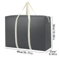 thumbnail image 2 of Large Storage Bag for Moving Travel Bag Waterproof Large Moving Bag with Zippers and Reinforced Handles Large Capacity Duffle Bag for Moving Traveling Home Storage Packing, 68*50*25cm (Gray), 2 of 5