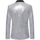 thumbnail image 2 of Blazer informal con lentejuelas para hombre, chaqueta de traje para celebración de bodas, 2 of 4