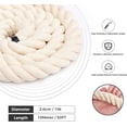 thumbnail image 4 of Natural Cotton Rope(1inches x 50ft), 3-Strand Twisted Cotton Rope, Natural Thick White Rope, Soft Rope Cord Craft Rope for DIY Crafts Decoration Pet Toys, Indoor & Outdoor Use, 4 of 4
