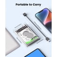 thumbnail image 6 of Rongsi 2.5 Inch SATA to USB 3.0 Tool free CLEAR External Hard Drive Enclosure [Optimized for SSD, Supports UASP SATA III], 6 of 12