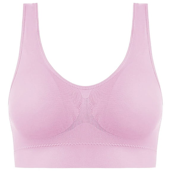 Ozmmyan Plus Size Bras for Women Padded Seamless Womens Bras, Compression Bra, Wirefree Bra, Stretchable Straps Bra Women's Built Up Tank Style Sports Bra Full-Coverage Wirefree Bra