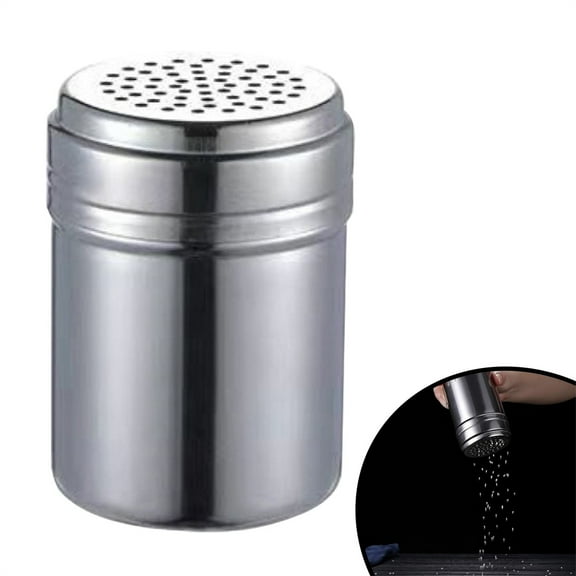 Food Storage Containers,2 PCS Stainless Shakers Sugar Pepper Shaker Seasoning Cans For Kitchen Cooking And Outdoor Barbecue