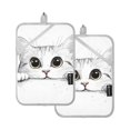 thumbnail image 7 of Yayeee Pot Holders Kitchen Heat Resistant with Pocket 7"x9.8" Cotton Oven Cooking Hot Pads, White Cat, 7 of 7