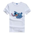 thumbnail image 1 of Disney-camisetas con estampado de Lilo & Stitch para mujer, blusa blanca Kawaii, blusas holgadas de manga corta, 1 of 4