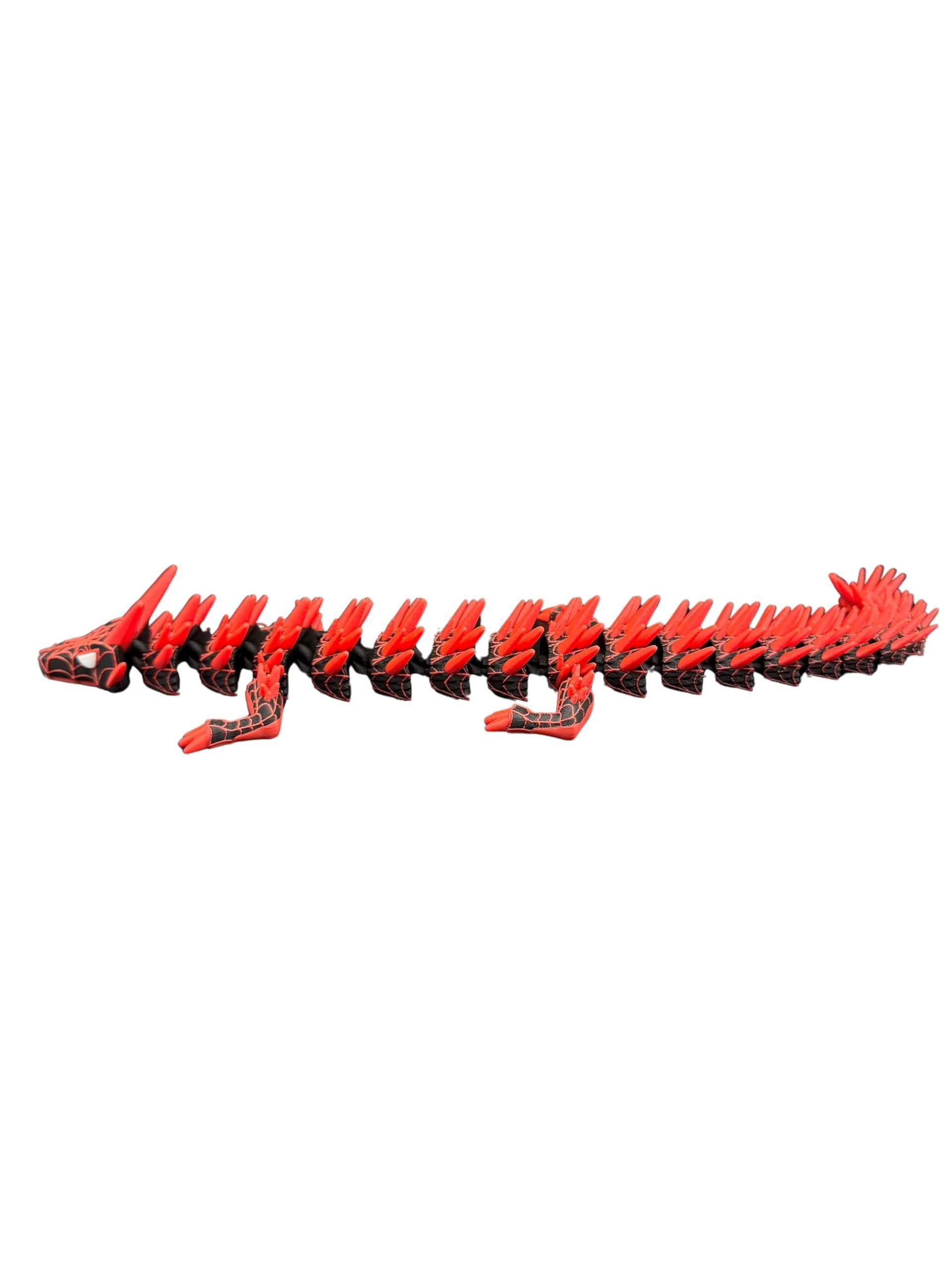 Dragon - Articulated Fidget Poseable Comic-Inspired Fantasy Dragon - 3D Printed Collectible