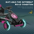 thumbnail image 6 of Aosom Ergonomic Pedal Go Kart Kids Ride-on Toy, Pedal Car with Tough, Wear-Resistant Tread, Go Cart Kids Car for Boys & Girls, Ages 5-12, Pink, 6 of 10