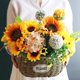 thumbnail image 2 of 8 ramos de girasoles artificiales con tallos para boda, hogar, cocina, mesa, decoraci&oacute;n de cumplea&ntilde;os, interiores y exteriores, girasoles artificiales con 4 cabezas d Tolalo NA, 2 of 8