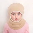 thumbnail image 5 of CAICJ98 Baby Scarf Hat Unisex Infant Toddler Kids Beanie Hats with Neck Warmer Windproof Hooded Hat for Boys Girls 1-6 Years,Beige, 5 of 5