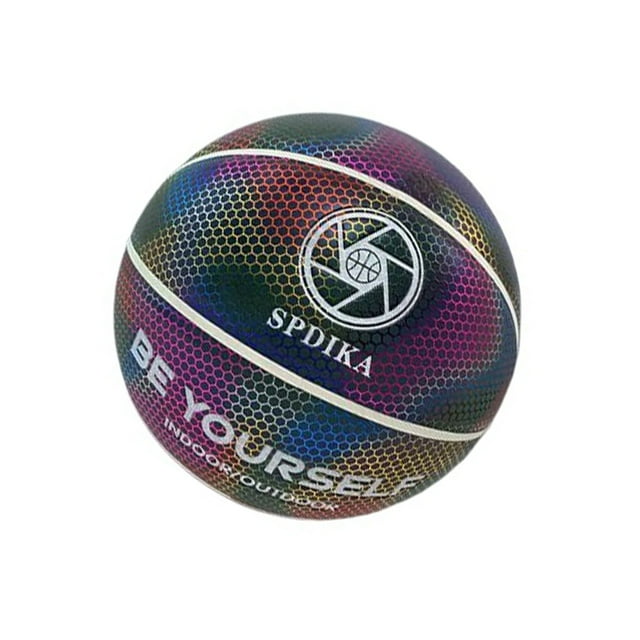 Sonducket PU Basketball Reusable Washable Replacement Reflective Waterproof Playing Gift Basketballs Exercising Practising Birthday Deportes y aire libre Sonducket OD007774-00