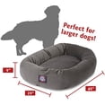 thumbnail image 2 of Majestic Pet Faux Suede Bagel Pet Bed for Dogs, Calming Dog Bed Washable, Large, Gray, 2 of 5