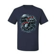 thumbnail image 2 of Wild Bobby, God Is My Judge Smokey Gray Skull Dark Pop Culture Men's Graphic T-Shirt, Navy, 2XL, 2 of 3