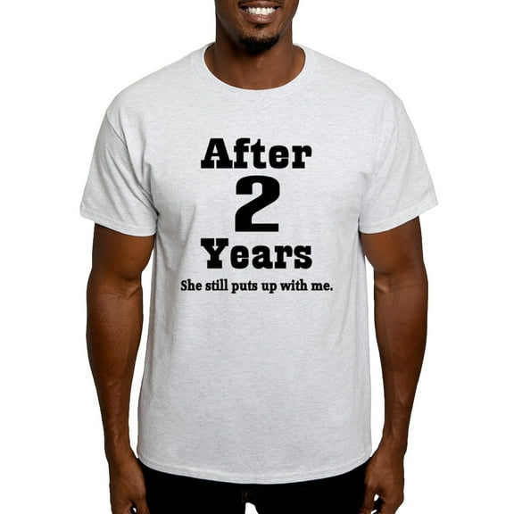 CafePress - 2Nd Anniversary Funny Quote Light T Shirt - Men's Classic Graphic T-Shirt
