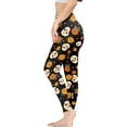 thumbnail image 3 of DISNIMO Skull Flower Printed High Waisted Yoga Pants for Women, Tummy Control Yoga Pants Leggings Stretch Workout Yoga Pants for Yoga Gym, Black, 3XL, 3 of 6
