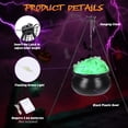 thumbnail image 3 of Yescom Halloween Witches Cauldron Large 31" Tripod Hanging Black Pot LED Light Adjustable Chain Hook Decoration, 3 of 9