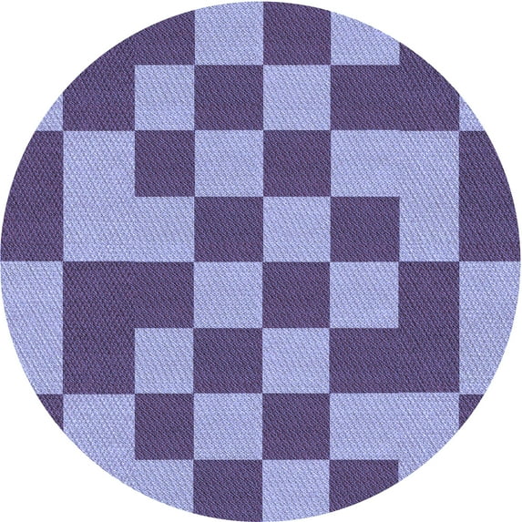 Ahgly Company Machine Washable Indoor Round Transitional Purple Mimosa Purple Area Rugs, 8' Round