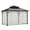 Gray, variant on BPS 12' x 14' Gazebo Universal Mosquito Netting Screen Replacement, 4-Panel Screen Walls with Double Zippers for Outdoor Patio - Khaki (Mosquito Net Only)