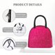 thumbnail image 4 of Fotbe Rose Red Glitter Bolsa de Almuerzo con Estampado, Lonchera Aislada, Contenedor de Comida Reutilizable Tipo Cooler a Prueba de Fugas, 4 of 6