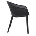 thumbnail image 4 of Compamia Sky Chaise de Salle à Manger de Patio avec Accoudoirs, Noire, 4 of 12