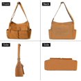 thumbnail image 2 of Bolso de mensajero de lona, ​​bolso bandolera grande tipo vagabundo con múltiples bolsillos, bolsos casuales tipo vagabundo, bolso de lona para hombro para mujeres y hombres, 2 of 5