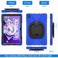 thumbnail image 2 of XYX Case for Lenovo Tab M10 Plus 3rd Gen 10.6 Inch 2022 (Model:TB-125F/TB-128F), 360 Degree Rotating Hand Grip Shockproof Cover with Shoulder Strap, Blue, 2 of 7