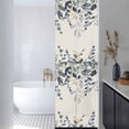 thumbnail image 3 of Blue Grey Eucalyptus Window Privacy Film, Farmhouse Weeping Leaves on Linen Static Cling UV Sun Blocking Heat Control Window Tint Day and Night, Non-Adhesive One Way Privacy Cover 17.7''x78.7'', 3 of 7