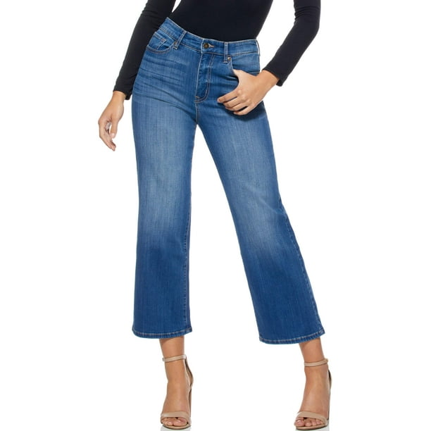 Sofia Jeans by Sofia Vergara Louisa Wide Leg Crop Jeans - Walmart.com