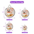 thumbnail image 5 of Trick or Treat Pug Funny Mummy Cosplay Pumpkin Candy Basket Round Wood Sign Dog Lover Gifts Hanging Wall Home Decor - 12016, 5 of 5
