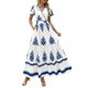thumbnail image 1 of Vestido PRETTYGARDEN 2025 Floral Boho Maxi con Escote en V XL, 1 of 8