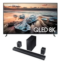 Samsung QN55Q900RB 55" 8K Ultra High Definition Smart QLED TV with a Samsung HW-Q90R 7.1.4 Channel Harmon Kardon Soundbar with Dolby Atmos (2019)
