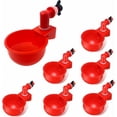 thumbnail image 1 of piezas de suministros automáticos para gallinas, bebederos, vasos de plástico, dispensadores de agua para aves de corral, vasos automáticos de agua potable para pollitos, codornices, patos y pájaros, 1 of 5