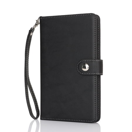 Dteck Passport Holder for Travel Essentials, Passport Wallet Cover Case for Travel Must Haves Accessories,Passport Book Holders for Women and Men,Black