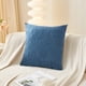 thumbnail image 4 of Fundas para cojín decorativo de otoño, terciopelo falso suave, fundas para cojín de sofá con hoja grande, azul, 4 of 6