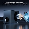 thumbnail image 3 of Barra de sonido vibeadio 110 W con subwoofer de 15 cm (5,9") y Bluetooth 5.4, 3 of 8
