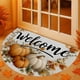 thumbnail image 4 of Uuiauoio Thanksgiving Floor Mat, Non-Slip Absorbent Holiday Doormat with Pumpkin Semicircle Design, Dirt Resistant Waterproof Entrance Mat for Porch Decor, Fall Autumn Seasonal Mat for Home, 4 of 6