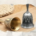 thumbnail image 6 of Dusknt Hand Bell Call Bell Musical Instrument with Floral Pattern for Home School Church Restaurants， Chimes, 6 of 8