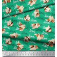 thumbnail image 2 of Soimoi Rayon Fabric Love Text & Puppies Dog Print Fabric by Yard 56 Inch Wide, 2 of 3
