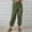 Army Green, variant on Babysbule Womens Pants Fashion Women Summer Casual Loose Cotton And Linen Pocket Trousers Pants