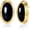 Noir, variant on 18K Gold Plated Oval Stud Earrings for Women, Multicolor Cabochon Statement Button Earrings