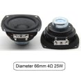 thumbnail image 2 of Altavoz de Audio 25W 66Mm Altavoz Multimedia de Frecuencia Mini Altavoz de Sonido DIY con Orificio de Montaje para Cine en Casa, 2 of 5