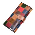 thumbnail image 5 of Women Long Wallet Leather Card Case Zipper Pocket Color Matching C, 5 of 8