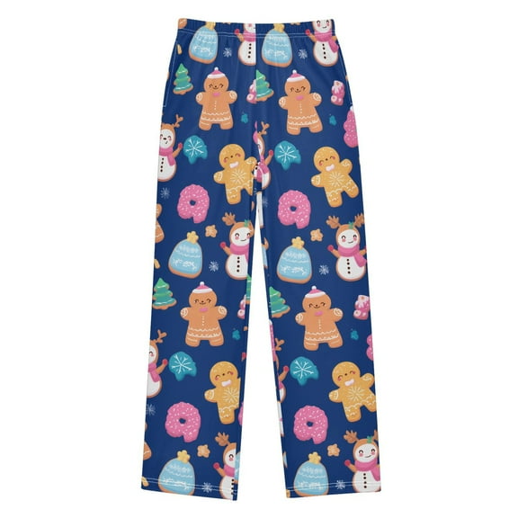 joogoo Gingerbread Snowman Pajama Pants Pj Bottoms Sleepwear Lounge L