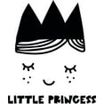 thumbnail image 1 of Printtoo Little Princess Text & Sleeping Face Design Square Wooden Rubber Stamp-4 x 4 Inches, 1 of 1