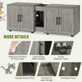 thumbnail image 4 of Garvee 55" Litter Box Enclosure for 2 Cats, with Double Room, Grey, 4 of 8