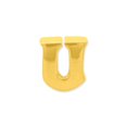 thumbnail image 3 of Initial Letter U Charm .925 Sterling Silver & Gold Plated Reflection Beads - QRS468UGP, 3 of 5