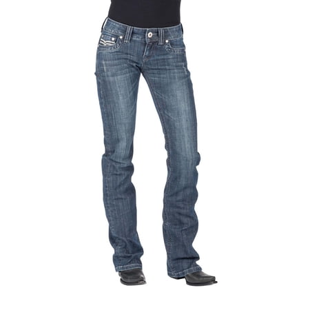Stetson Western Denim Jeans Womens Slim 6 Reg Blue 11-054-0818-0382 BU