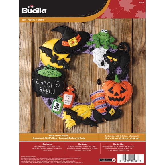Bucilla® A Witch's Brew Wreath Felt & Sequin Kit